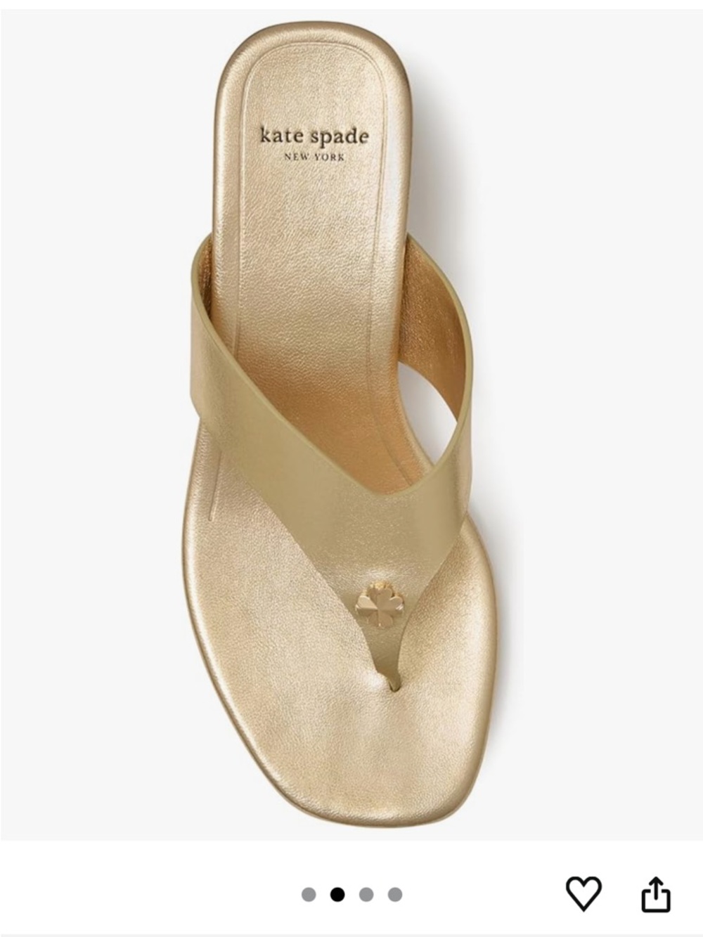 Kate Spade New York Kitten Heel Sandals Size 8 NIB Gold - Picture 2 of 9